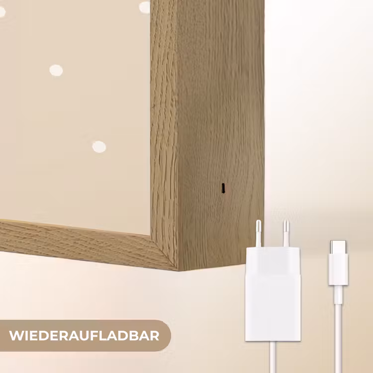 Kat - Kitten - Beige - Stippen Light Box met batterij (Wandlamp kind) middel -USP_websiteoplaadbaarDE