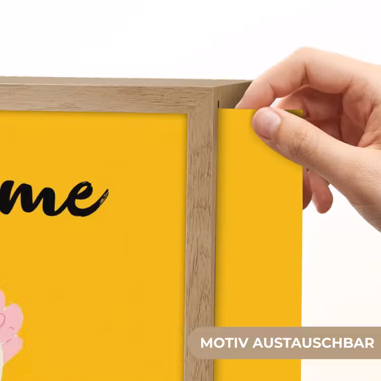 Kip - Rolschaatsen - Geel Light Box met batterij (Wandlamp kind) middel -USP_websiteprintDE