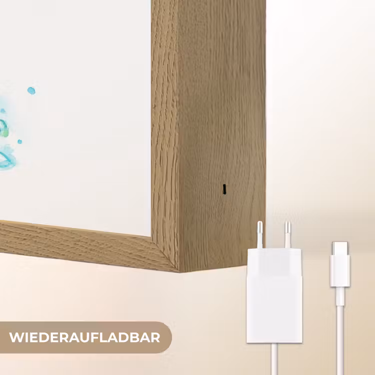 Eendje - Badeend - Geel Light Box met batterij (Wandlamp kind) middel -USP_websiteoplaadbaarDE