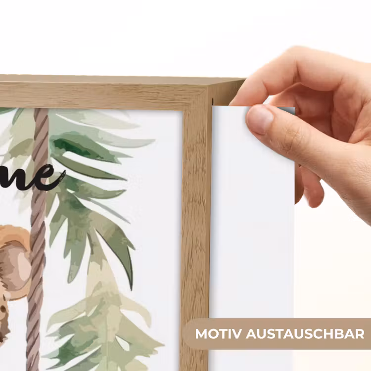 Luipaard - Dier - Kinderen - Jungle Light Box met batterij (Wandlamp kind) middel -USP_websiteprintDE