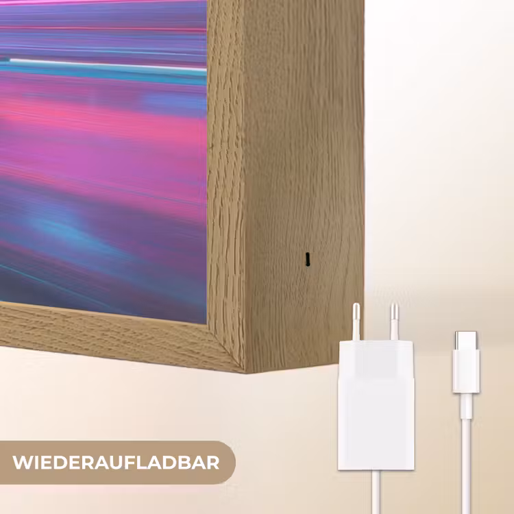 Lichtstralen - Neon - Racewagen - Paars Light Box met batterij (Wandlamp kind) middel -USP_websiteoplaadbaarDE