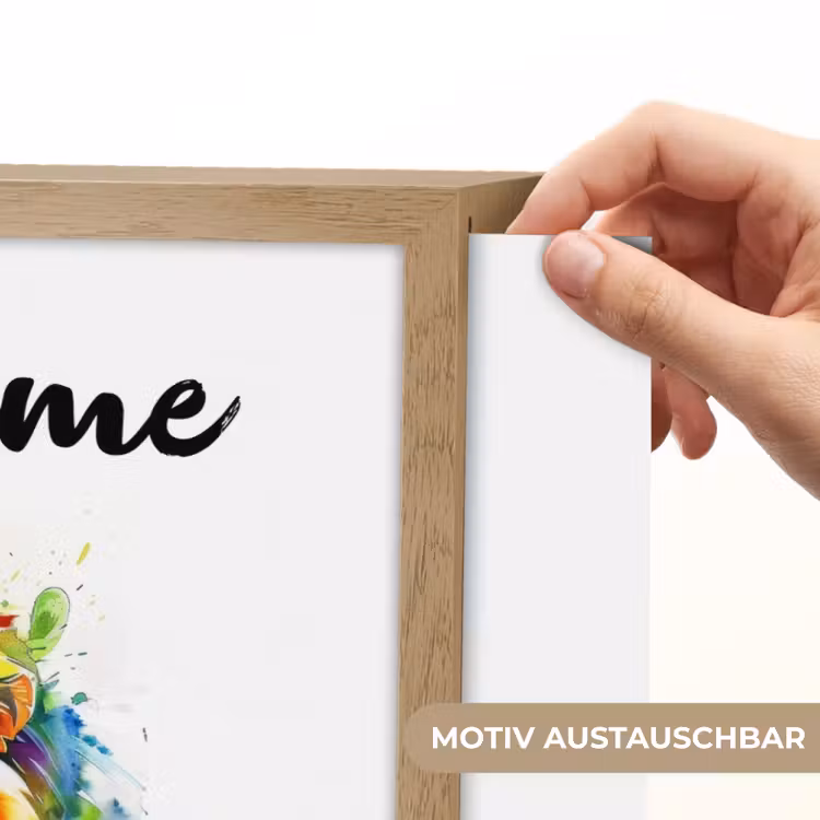 Leeuw - Verf - Kleurrijk - Wit - Dier Light Box met batterij (Wandlamp kind) middel -USP_websiteprintDE