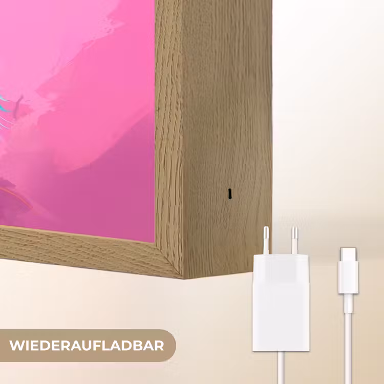 Leeuw - Verf- Kleuren - Dier Light Box met batterij (Wandlamp kind) middel -USP_websiteoplaadbaarDE