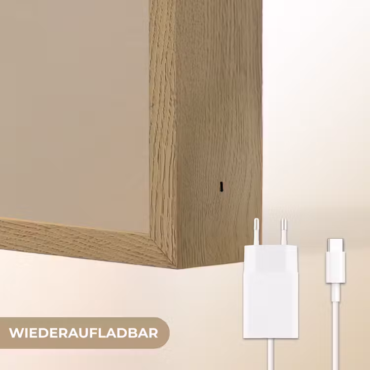 Leeuw - Oranje bloemen - Vriendelijk Light Box met batterij (Wandlamp kind) middel -USP_websiteoplaadbaarDE