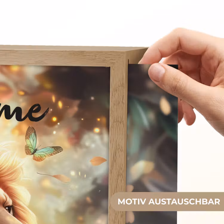Leeuw - Dieren - Bloemen - Jungle Light Box met batterij (Wandlamp kind) middel -USP_websiteprintDE