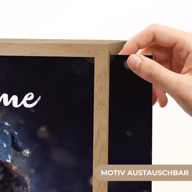 Meisje - Toveren - Sterren - Paars Light Box met batterij (Wandlamp kind) middel -USP_websiteprintDE