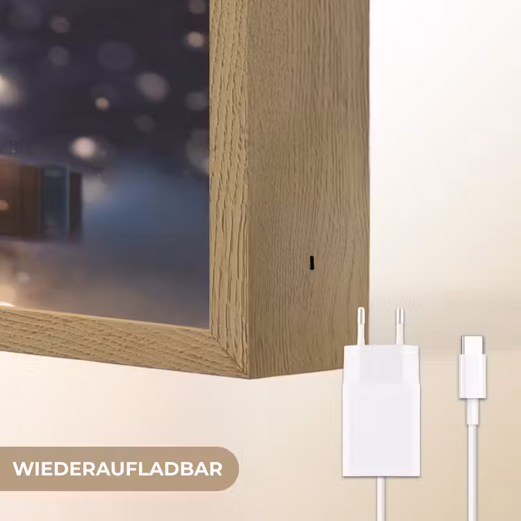 Meisje - Toveren - Sterren - Paars Light Box met batterij (Wandlamp kind) middel -USP_websiteoplaadbaarDE