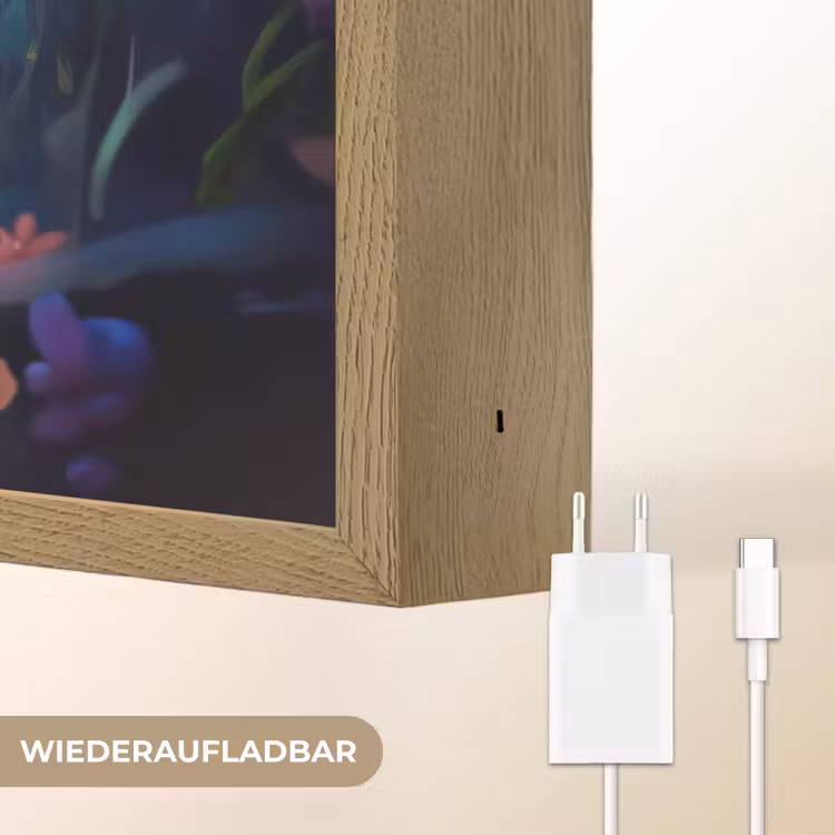 Zeemeermin - Bloemen - Onderwater - Meisjes - Kind Light Box met batterij (Wandlamp kind) middel -USP_websiteoplaadbaarDE