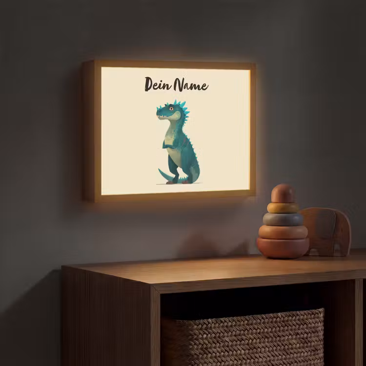Minimalistisch - Stekels - Blauw Light Box met batterij (Wandlamp kind) middel -sfeer5_kind