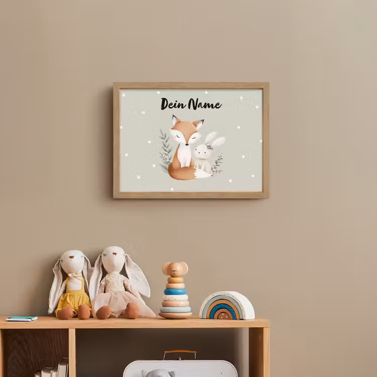 Minimalistisch - Dieren - Bladeren - Stippen Light Box met batterij (Wandlamp kind) middel -sfeer2_kind