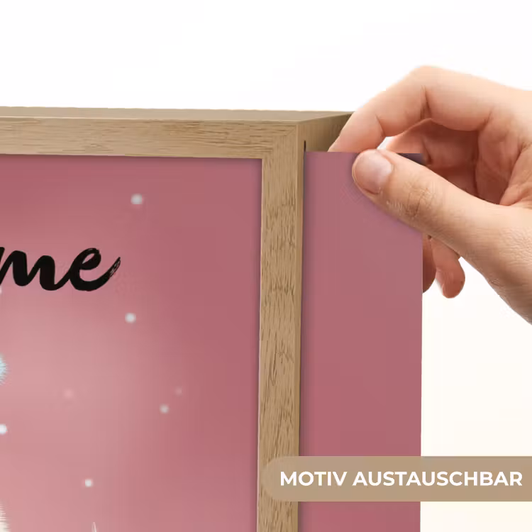 Maan - Monster - Roze Light Box met batterij (Wandlamp kind) middel -USP_websiteprintDE