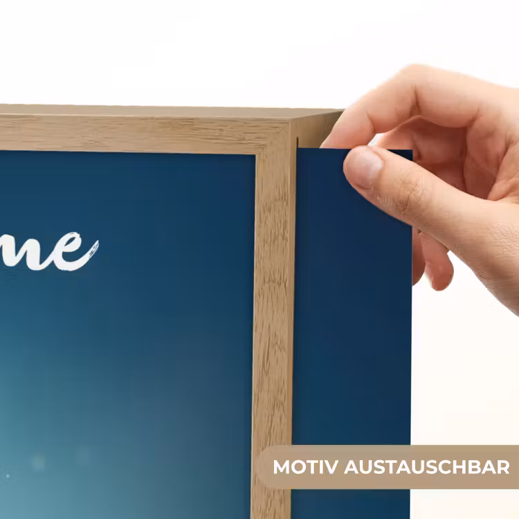 Maan - Ruimtewezen - Blauw Light Box met batterij (Wandlamp kind) middel -USP_websiteprintDE
