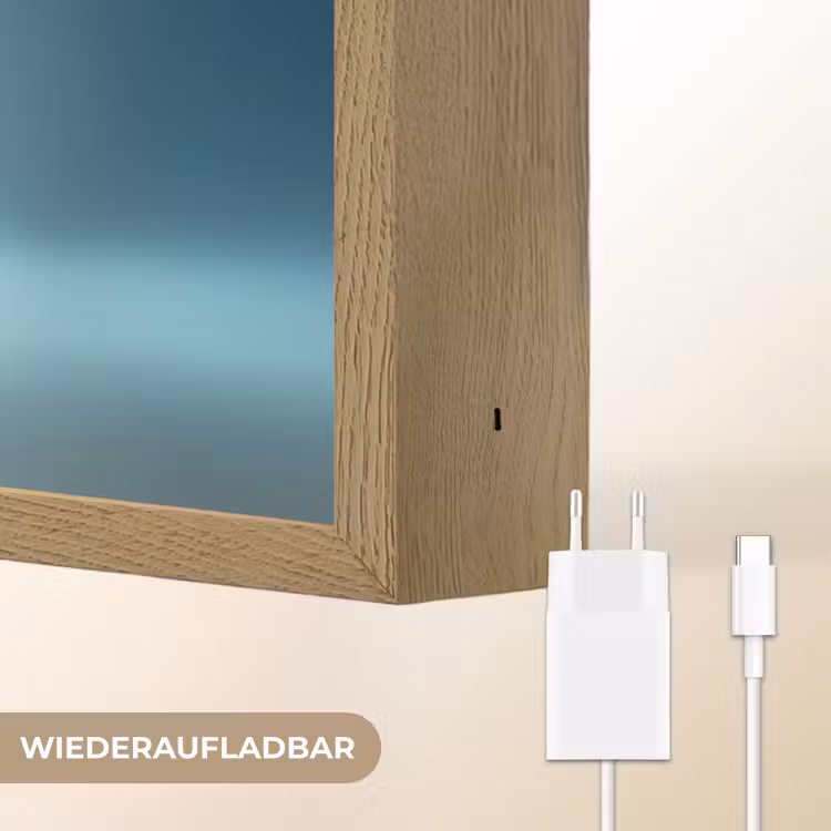 Maan - Ruimtewezen - Blauw Light Box met batterij (Wandlamp kind) middel -USP_websiteoplaadbaarDE