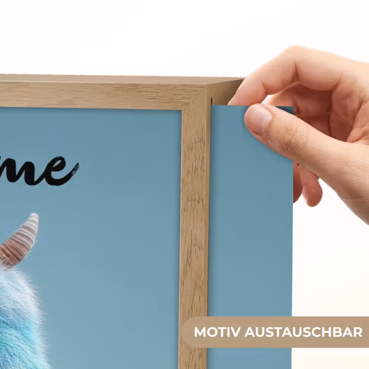 Monster - Blauw Light Box met batterij (Wandlamp kind) middel -USP_websiteprintDE