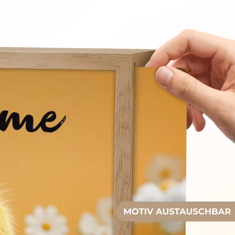 Monster - Geel - Madeliefjes Light Box met batterij (Wandlamp kind) middel -USP_websiteprintDE
