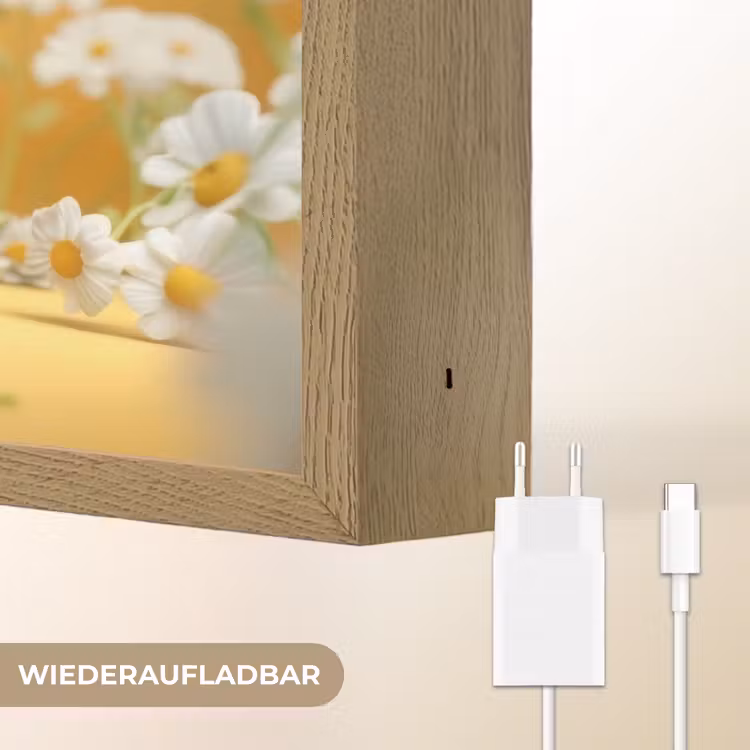 Monster - Geel - Madeliefjes Light Box met batterij (Wandlamp kind) middel -USP_websiteoplaadbaarDE