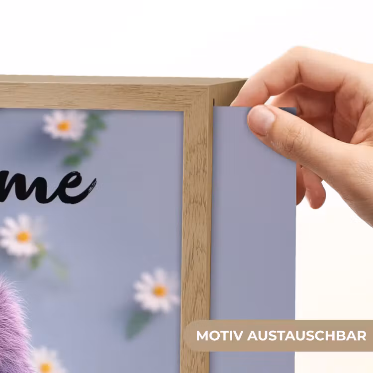 Monster - Paars - Madeliefjes Light Box met batterij (Wandlamp kind) middel -USP_websiteprintDE