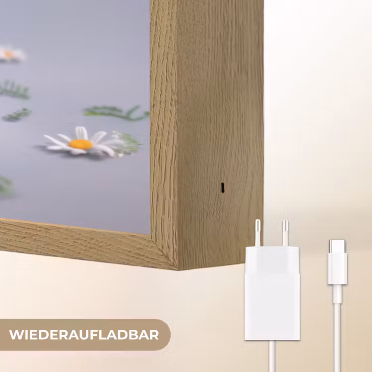 Monster - Paars - Madeliefjes Light Box met batterij (Wandlamp kind) middel -USP_websiteoplaadbaarDE