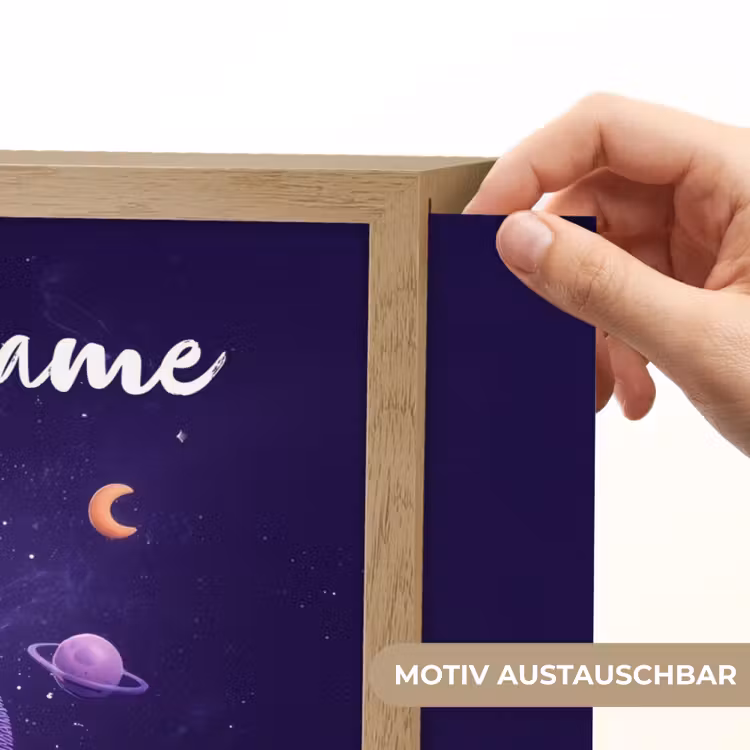 Monster - Paars - Ruimte Light Box met batterij (Wandlamp kind) middel -USP_websiteprintDE