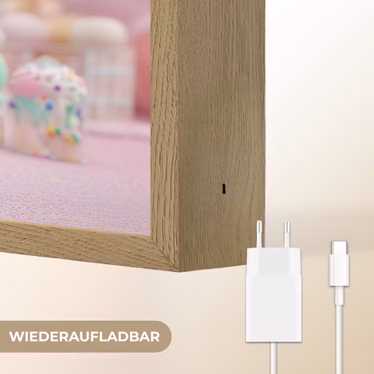 Monster - Pastel - Roze - Snoep Light Box met batterij (Wandlamp kind) middel -USP_websiteoplaadbaarDE