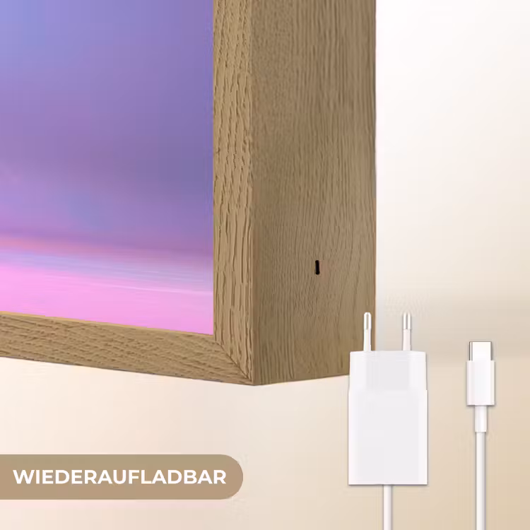 Monster - Roze - Paars Light Box met batterij (Wandlamp kind) middel -USP_websiteoplaadbaarDE