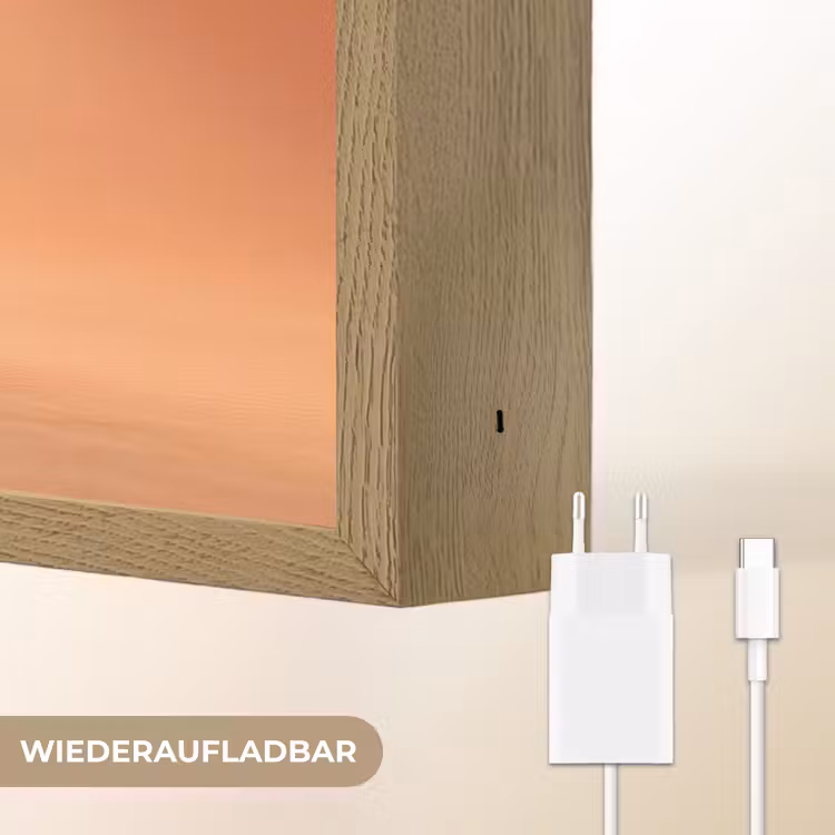 Monster - Knuffel - Oranje Light Box met batterij (Wandlamp kind) middel -USP_websiteoplaadbaarDE