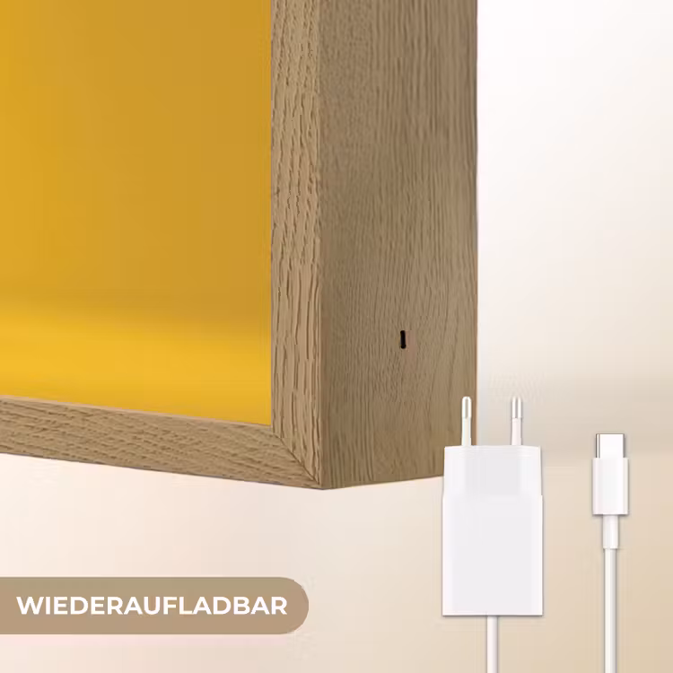 Monster - Snoep - Geel - Kleurrijk Light Box met batterij (Wandlamp kind) middel -USP_websiteoplaadbaarDE