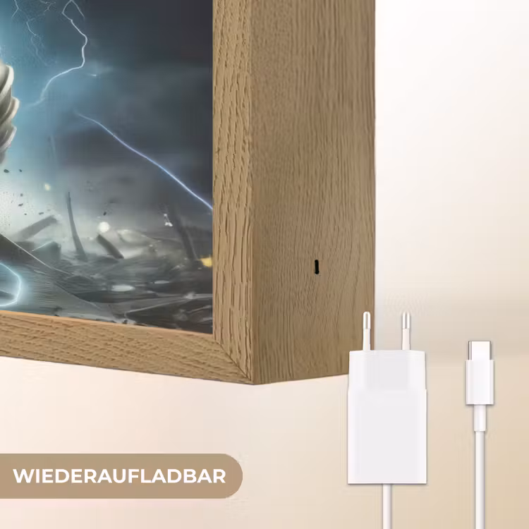 Monstertruck - Bliksem - Blauw - Jongens - Auto Light Box met batterij (Wandlamp kind) middel -USP_websiteoplaadbaarDE