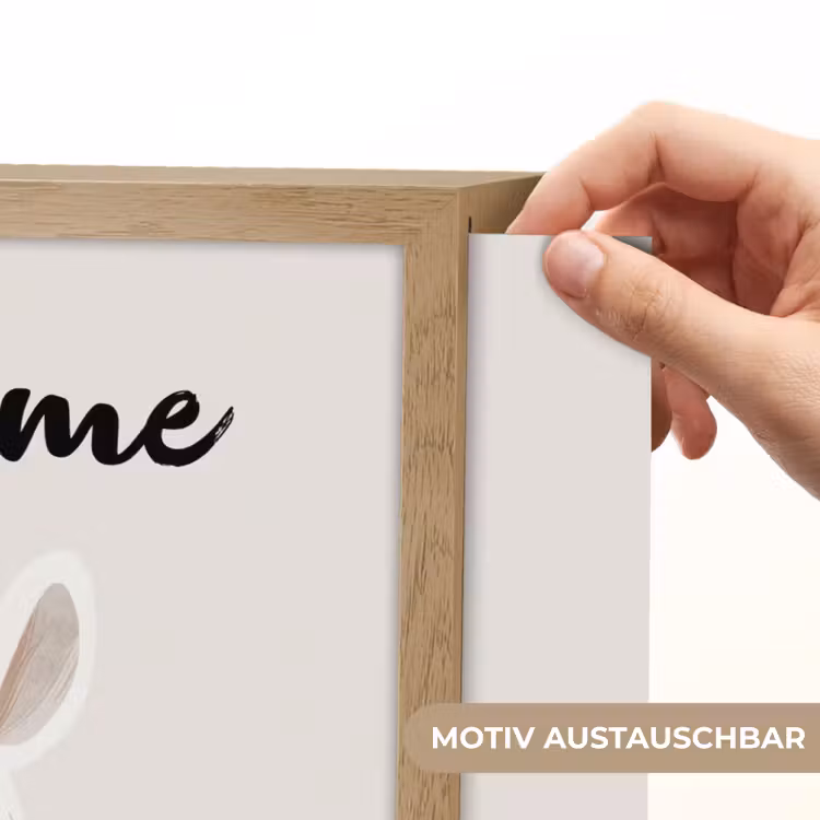 Neushoorn - Wilde dieren - Pastel kleuren Light Box met batterij (Wandlamp kind) middel -USP_websiteprintDE