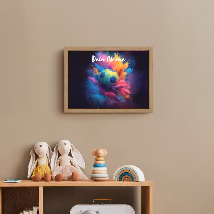 Neon - Bal - Kleurrijk Light Box met batterij (Wandlamp kind) middel -sfeer2_kind