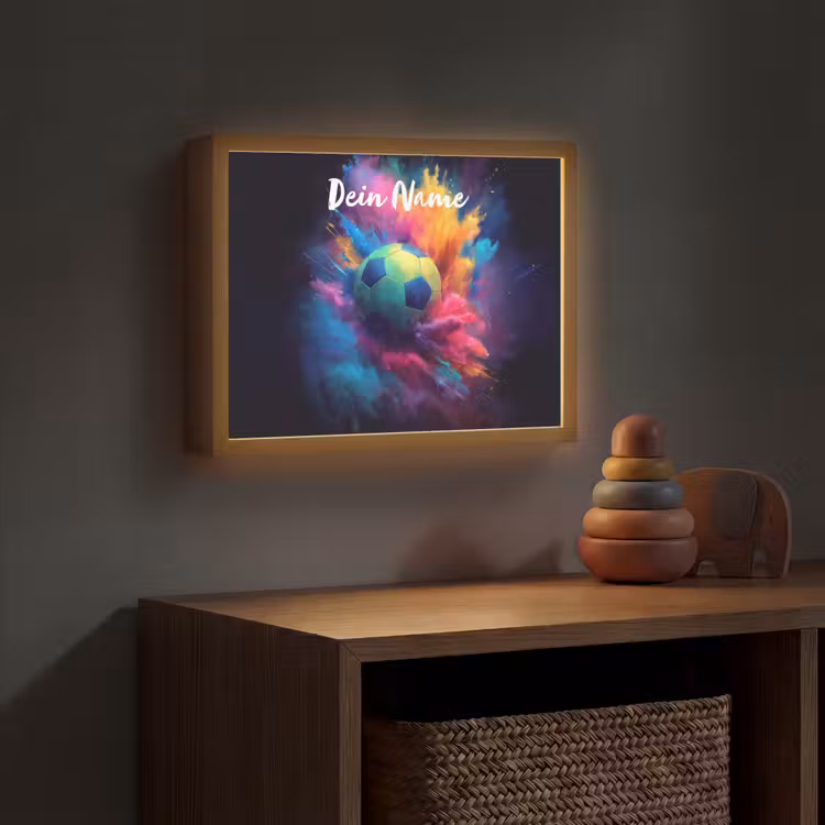 Neon - Bal - Kleurrijk Light Box met batterij (Wandlamp kind) middel -sfeer5_kind