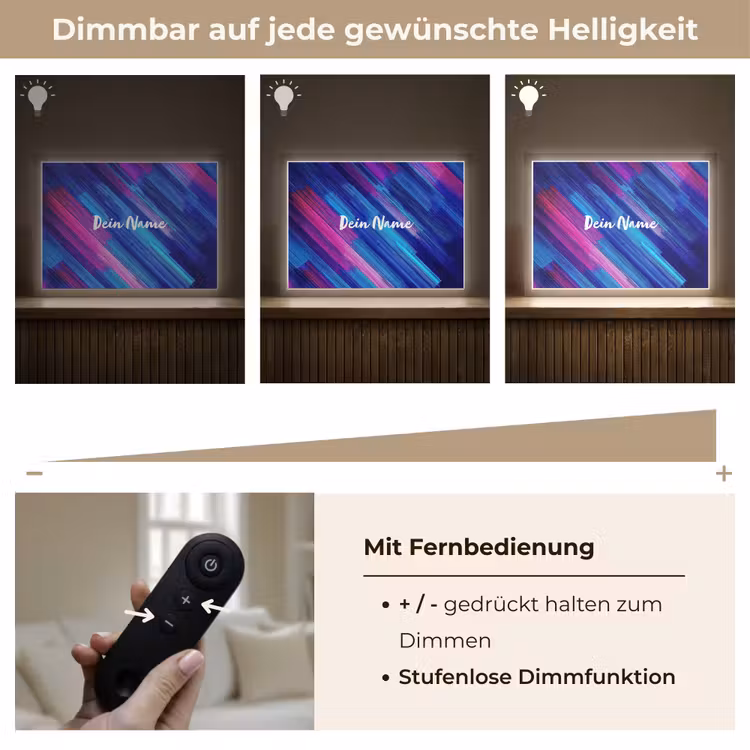 Neon - Strepen - Abstract - Blauw - Roze Light Box met batterij (Wandlamp kind) middel -USP_dimbaarDE
