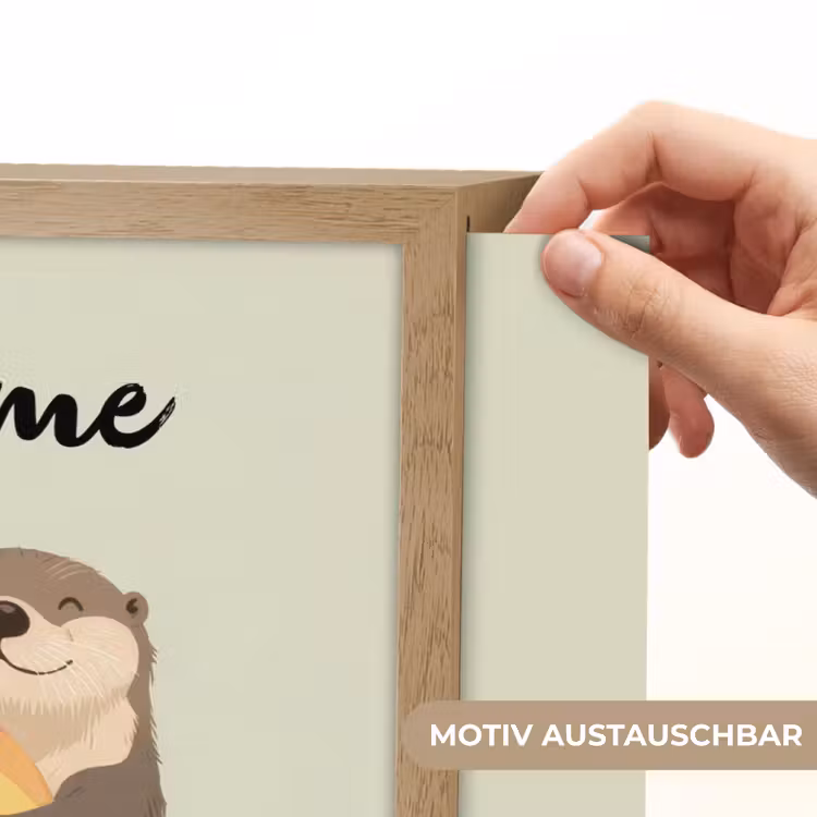 Otter - Strandbal - Kleurrijk Light Box met batterij (Wandlamp kind) middel -USP_websiteprintDE