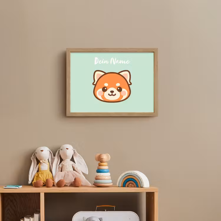 Panda - Groen - Cartoon Light Box met batterij (Wandlamp kind) middel -sfeer2_kind
