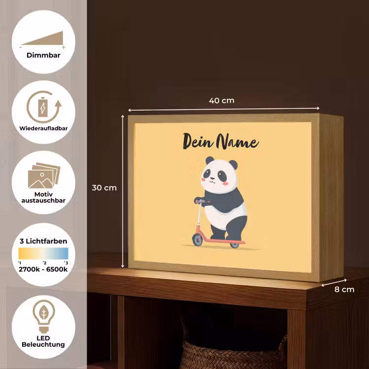 Panda - Step - Geel Light Box met batterij (Wandlamp kind) middel -USP_websiteoverzichtDE
