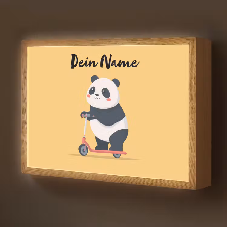 Panda - Step - Geel Light Box met batterij (Wandlamp kind) middel -z3d_website