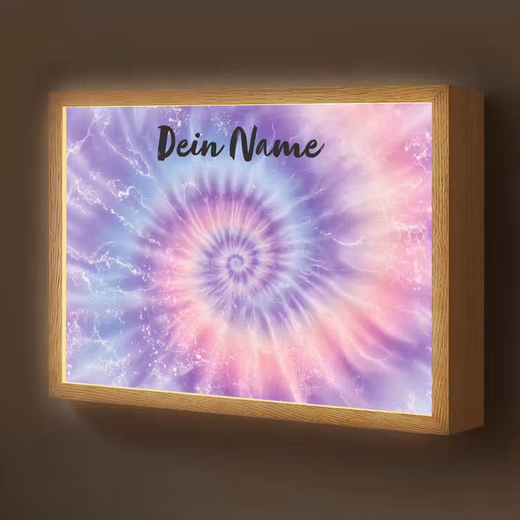 Pastel - Paars - Spiraal - Marmer Light Box met batterij (Wandlamp kind) middel -z3d_website
