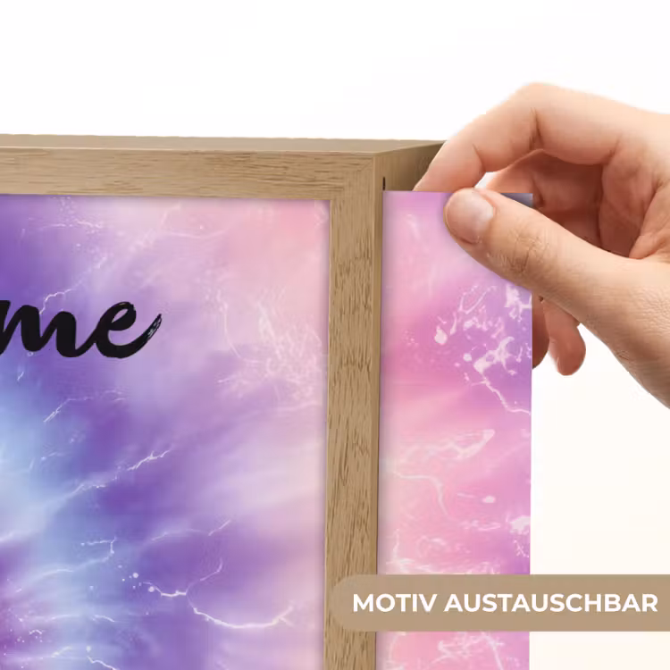 Pastel - Paars - Spiraal - Marmer Light Box met batterij (Wandlamp kind) middel -USP_websiteprintDE