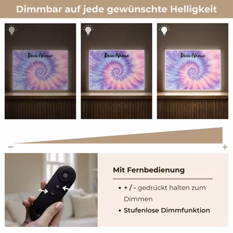 Pastel - Paars - Spiraal - Marmer Light Box met batterij (Wandlamp kind) middel -USP_dimbaarDE