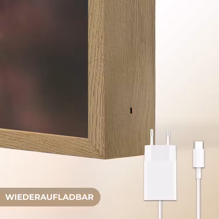 Paard - Bloemen - Roze - Natuur - Bos Light Box met batterij (Wandlamp kind) middel -USP_websiteoplaadbaarDE
