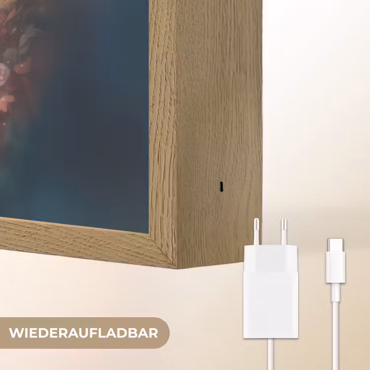 Paard - Natuur - Bloemen - Vlinders - Bos Light Box met batterij (Wandlamp kind) middel -USP_websiteoplaadbaarDE