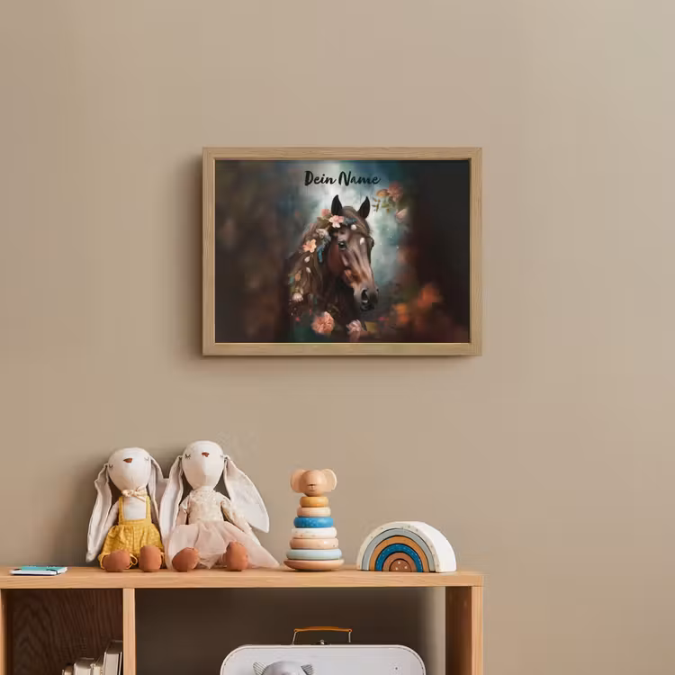 Paard - Natuur - Bloemen - Dieren - Bos Light Box met batterij (Wandlamp kind) middel -sfeer2_kind