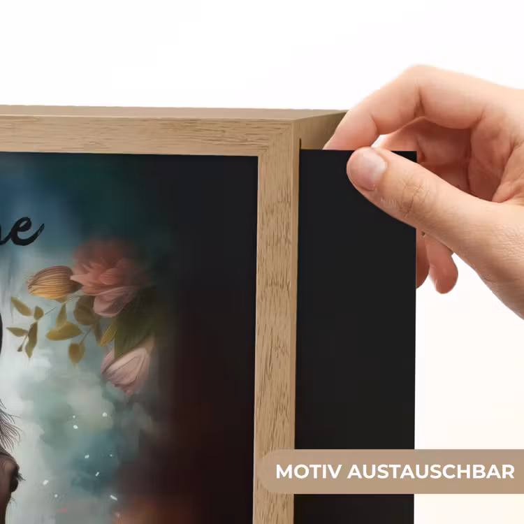 Paard - Natuur - Bloemen - Dieren - Bos Light Box met batterij (Wandlamp kind) middel -USP_websiteprintDE