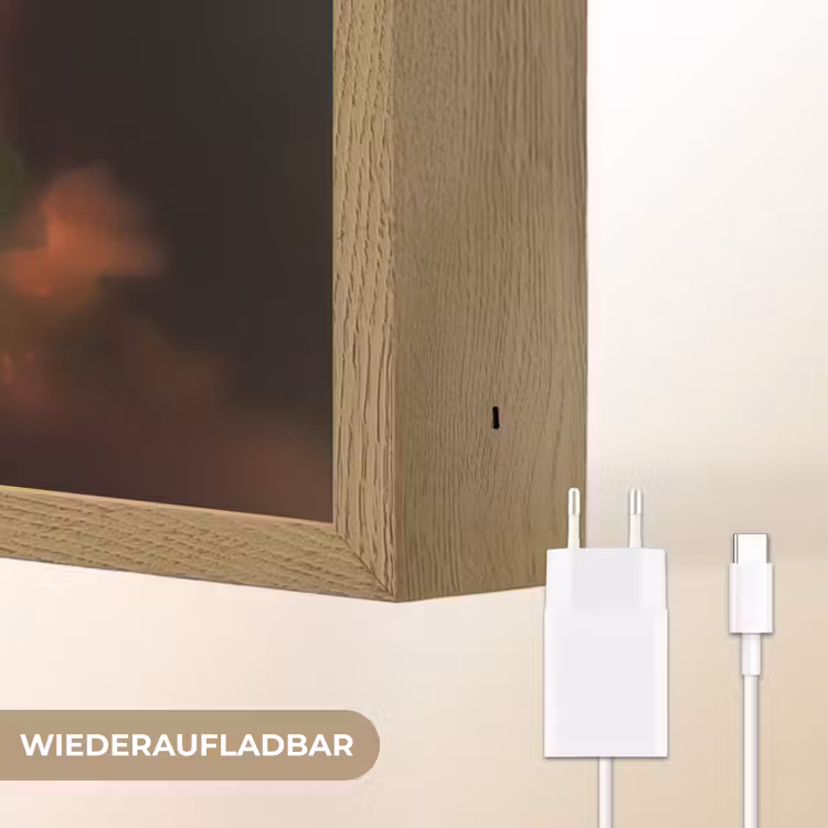 Paard - Natuur - Bloemen - Dieren - Bos Light Box met batterij (Wandlamp kind) middel -USP_websiteoplaadbaarDE