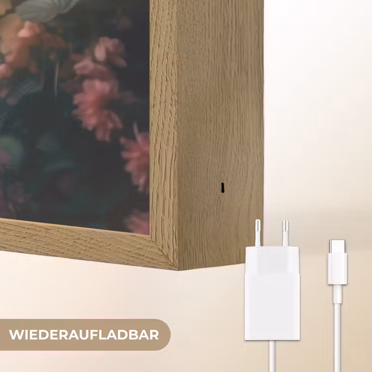 Paard - Natuur - Bloemen - Bos - Dieren Light Box met batterij (Wandlamp kind) middel -USP_websiteoplaadbaarDE