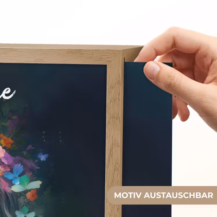 Paard - Natuur - Bloemen - Bos - Dieren Light Box met batterij (Wandlamp kind) middel -USP_websiteprintDE