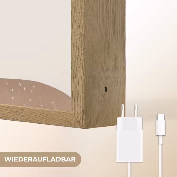 Paard - Dier - Pastel kleuren - Paarden Light Box met batterij (Wandlamp kind) middel -USP_websiteoplaadbaarDE