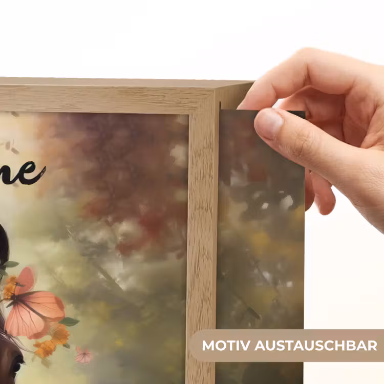Paard - Dieren - Bloemen - Bos - Vlinder Light Box met batterij (Wandlamp kind) middel -USP_websiteprintDE