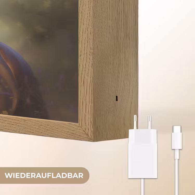 Paard - Dieren - Bloemen - Bos - Vlinder Light Box met batterij (Wandlamp kind) middel -USP_websiteoplaadbaarDE