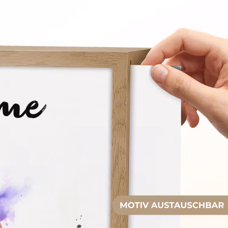 Paard - Dieren - Meisjes - Paars - Bruin Light Box met batterij (Wandlamp kind) middel -USP_websiteprintDE